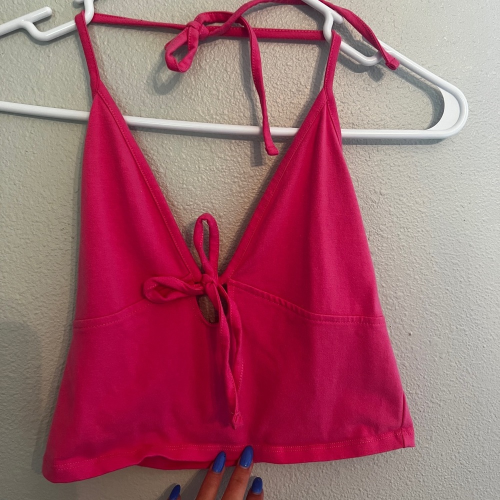 Garage halter crop top